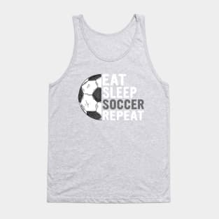 Eat Sleep Soccer Repeat Funny Soccer Players Kids Boys Tank Top